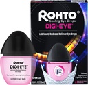 Rohto Digi-Eye digitaalinen silmän kanta silmätippa, jäähdyttävä silmän kanta lievittää digitaalisen silmän kanta oireita, pitkä, rauhoittava silmän helpotus, silmän tippa punaiselle, väsynyt silmät 0,4 fl oz pullo (pakkaus 2)