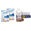 Juven Therapeutic Nutrition Drink Mix Powder for Haavanhoito tuki, Sisältää Collagen Protein & Varmista Max Protein Milk Chocolate Nutrition Shake, 30g proteiinia, 1g sokeria, 4g Comfort Fiber Blend
