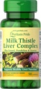 Puritan's Pride Milk Thistle Liver Complex, tukee terve maksan toiminta, 90 kreivi, valkoinen