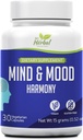 Mieli ja mieli Harmony - Parannettu selkeys ja tarkennus - tasapaino Mood Swings - Tuki emotionaalinen sääntely - Non Drowsy Formula - 100% kasviperäisiä ja luonnollisia
