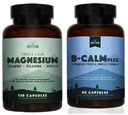 Luonnollinen rytmi Rauhoitu - Kolminkertainen magnesium 150 mg, 120 kapselia + B-CALMplex, ainutlaatuinen B-vitamiinin sekoitus, 90 kapselia