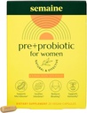 Semaine Super Powered Prebiootti + Probiootti naisille, tehokas 3-in-1 Multi-Action Formula Nourish Gut Health, Soothe IBS, Tuki Bloat Relief & Immuniteetti Boost, Kliinisesti tutkittu (20 ct)