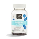 365 by Whole Foods Market, Probiootti + kuitu Gummies 2 miljardia PMY, Natural Blue Vadelma Maku, 60 lla