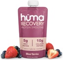 Huma Recovery Protein Smoothie, 6 Puches ... 15g Collagen + Whey Post Harjoitus Recovery Drink ... Valmiina juomaan Proteiini Shake with Real Fruit, Electrolytes, Terveet rasvat