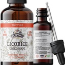 Licorice Tincture, Organic Licorice Extract (Glycyrrhiza Glabra) Kuivattu juuri, kasviperäisten täydentää, ei-GMO kylmäpaineinen Organic Vihannesten glyseriini 2 oz, 670 mg