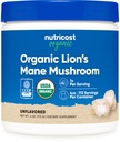 Nutricost Organic Lion's Mane Mushroom Powder 4oz - Sertifioitu USDA Organic