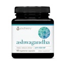 Youtheory Ashwagandha - 1000 mg - energia, uni, stressi & Cortisol Support Supplement - Adaptogeeninen kasvissekoitus Luomu KSM-66 Ashwagandha & Inkivääri - 60 kasvissyöjä kapselit (30-päivä tarjonta)