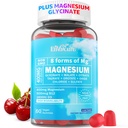 Magnesium Gummies 400 mg ... 8 forms of Magnesium Glycinate, Malate, Citrate, Taurate, Oxide, and more ... Ashwagandha Extract, D3 & B12 Supports for Calm, Zzz, Mood, Muscle Cramp - Vegan 60 Cts