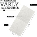 Steriili non-adherent 3x8 Gauze pads - ohut ei-tikku haava pukeutuminen 3'x8' yksilöllisesti sinetöity ...
