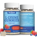 2 Pakkaus L-Lysine 1000 mg Gummies, purutabletti täydentää aikuisille, Immunosupport, Collagen Formation Support, Ei-GMO, Vegan, Gluteeniton - 120 kreiviä