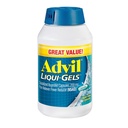 Advil Liqui-Gels Pain Reliever and Fever Reducer, Pain Medicine for Adults with Ibuprofeeni 200 mg for päänsärky, selkäkipu, kuukautiskipu ja nivelkipujen lievittäminen - 200 nestetä täytetty kapselit