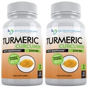 Kurkumaiini Bioperine - 360 kasviskapselia - 2250 mg 95% Curcuminoideja, joissa on mustapippuria ja Triphala (Pack of 2)