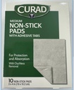 Curad Non-Stick Pads, 3 tuumaa X 4 tuumaa 10