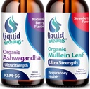 Wellness LABSRX Mullein Leaf Drops for Keuhkot, 2 Fl. Oz - Ashwagandha Drops 2000mg