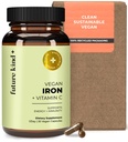 Tulevaisuuden laji Vegaani rauta täydentää miehille & naisille C-vitamiini energia-, Focus ja immuniteetin tuki - 30 päivän toimitus, yksi kapseli a Day (30ct lasipullo)
