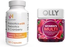 vH essentials Probiootit Prebiootit ja Cranberry Feminine Health Supplement - 120 kapselia ja Olly naisten monivitamiinikumi, Berry, 90 Count Bundle