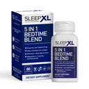 SleepXL Sleep Supplement Non-Habit-Forming Formula - Fall Asseep Faster & Sleep Pidempi - 5 keskeisiä ainesosia ovat melatoniini, L-Theanine, kamomilla, magnesium & B6-vitamiini (60 kapselia, 30 annosta)