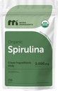 Micro Ingredients Organic Spirulina Supplement, 720 tablettia (4 kuukauden toimitus), Ei täytettä & ei-GMO, Rikas vegaaninen proteiini, vitamiinit & prebiootit, Premium Spirulina pillereitä