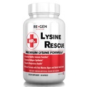 Re+Gen Nutrition Lysine Rescue, Aminohapon lisäaine vahvempaan immuuniterveyteen ja kollageenisynteesiin naisilla ja miehillä, edistää huulten ja ihon terveyttä, luonnollista, puhdasta L-lysiiniä, 90 kapselia, 45 päivän toimitusta