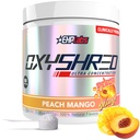 EHP Labs OxyShred Pre Treenout Powder - Preworkout Powder with L Glutamiini & Acetyl L Carnitine, Energy Boost Drink - Persikka Mango, 60 tarjoilua