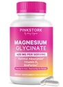 Vaaleanpunainen Stork Magnesium Glycinate kanssa D-vitamiini - Magnesium täydentää naisten tukea luonnollinen rauhallisuus, mieliala, ja uni - Hormoni Balance naisille - 60 kapselia, 1 kuukausi tarjonta