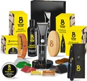 Parta Club miesten grooming Kit ammatillinen langaton Electric ladattavat hiukset ja viikset / parta Trimmer, Suora Edge Razor, Shampoo, Balm, Harja & Comb Lahjasetti