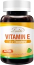 Lovita-vitamiini E 400 IU Softgels, Natural 268 mg (D Alfa-tokoferolina), Vegaani terveelle iholle, hiuksille, kynsille ja immuunijärjestelmälle, 60 kasvissyöjä Softgels