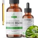 Ginkgo Biloba Extract Liquid 2 Fl Oz, lisäravinteet aivojen toimintaa ja muistitukea, alkoholiton, Vegan - 2 Fl Oz