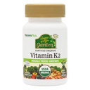 NaturesPlus lähde Life Garden Vitamiini K2-60 Vegaani kapselit, pakkaus 2 - Bone Support - Certified Organic, Ei-GMO, Gluteeniton - 120 Yhteensä tarjoilut