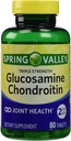 Spring Valley - Glukosamiinikondroitiini, kolminkertainen vahvuus, 80 tablettia
