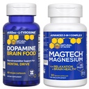 NATURAL STACKS Dopamiini aivot Ruoka + Magtech Magnesium Bundle - kelated magnesium Complex - Tukee aivot terveys & henkinen ajaa* - 150 Kapselit yhteensä