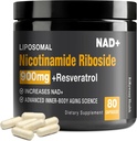 NAD+ Supplement - NAD+ - Nikotinamidi Ribosidi (NR) - ja Resveratrol Quercetin 900 mg - kapseli, 80 kapselia, USA-063-0911XL-136NAD
