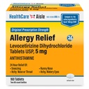 HealthCareAisle Allergia Relief - Levocetiritsiinidikloriditabletit USP, 5 mg, 160 tablettia, alkuperäinen reseptin vahvuus Allergialääkkeet, 24 tunnin helpotus, 80 (pakkaus 2)