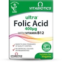Vitabiootit Ultra Foolihappo 400ug kanssa B12. 60 tablettia