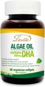 Lovita Algae Oil, Plant Based DHA Alternative to Fish Oil, Vegan Omega 3 DHA 200 mg, 60 Kasvissyöjä Softgels