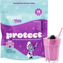 Organifi Lapset: Suojaa - Joka päivä Immuuneja tukea lapsille Elderberry, Acerola Cherry ja Sinkki - Berry Flavored Immuniteetti Powder - Plant-Baseed, Vegan, ja Ei Gluten, Dairy or Soy - 15 Tarjoilut