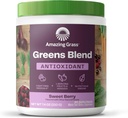 Amazing Grass Greens Blend Antioksidantti: Super Greens Powder Smoothie Mix kanssa Organic Spirulina, Beet Root Powder, Elderberry, Mustikka, Prebiootit & Probiootit, Sweet Berry, 30 Tarjoilut (Pakkaus May Vary)