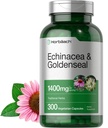 Horbäach Echinacea Goldenseal kapselit ... 1400 mg ... 300 Count... Kasvissyöjä, ei-GMO, gluteeniton uute