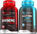 Korealainen Red Panax Ginseng 1500mg - High Potency Ginseng for Energy, Performance & Immuuneja tukea miehille & naisille - Night Time Paino täydentää melatoniini tukea uni & aineenvaihdunta