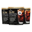 VitaCup Slim Protein Coffee Shake for Diet Support, Instant Coffee w/Whey Protein Powder, B-vitamiinit & kuitu, Dietian Kehitetty Performance & Maku, Tee jäätelö tai Shake, 3 pussia