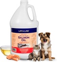 Life Line Wild Alaskan Salmon Oil for Dogs & Cats Omega-3 Fish Oil Supplement for Skin Health, Shiny Coat & Joint Support