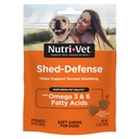 Nutri-Vet Shed Defense Soft Chews for Dogs, ihon ja turkin täydentää koirille, Omega 3 Fish Oil, kuiva ja kutiava ihon helpotus hoito, pentu Essentials, 60 pehmeää purukumia