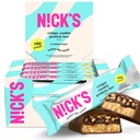 Nick's Protein Bars Crispy Cookie Chocolate, High Protein, Low Calories, Low Carb, Keto Friendly Snacks Ei lisättyä sokeria (monipakkaus 12 baaria x 50 g), Crispy Cookie maku