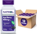 Natrol Acai Berry, ravintolisä, antioksidanttisuoja ja puolustus, Perimmäinen Super Fruit, 900 mg kasviskapselit, 75