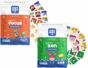 NATPAT FocusPatch (1 pakkaus) ja ZenPatch (1 pakkaus) Bundle - 24 Focus Enhanceing Stickers ja 24 Rauhoittavaa Stickers - Chemical Free, Natural Relief for Focus and Mood Support