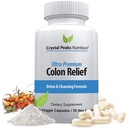 Luonnollinen Colon Cleanser kapselit ummetuksen lievittämiseen ja Gut Cleanse Detox - Cascara Sagrada, Psyllium Husk & Bentonite (60 kapselia)
