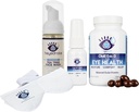 Heyedrate Triglyseridi Omega 3 Kalaöljy, Kuumennettu silmänmaski, Lid ja Lash Cleanser Vaahtoa Tea Tree Kasvojen Pesu Bundle silmänterveyteen, tarjoaa helpotusta ärtyneille silmille