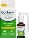 Canker-X Mouth Sore Spray, Oral Pain Relief Canker Sors, Burns & More, Ei polttamista & Numbering, Bentsokaiiniton ja alkoholiton suun haavauma hoito, kohdennettuja Spray Nozzle, 0,51 Fl. Oz.