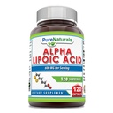 Pure Naturals Alpha Lipoic Acid 600 mg 120 kapselin täydennysosa ...