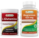 L-glutamiini Pure Powder 1 LB & Magnesium Glycinate 425 mg